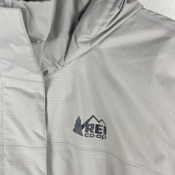 REI Co-op Rainier Rain Jacket Women's XL Gray 2.5 L Lightweight Hood Ripstop - Picture 5 of 16